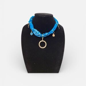 (#142) Chic Blue and Gold Necklace